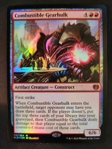 Combustible Gearhulk NM FOIL Kaladesh MTG FREE SHIPPING