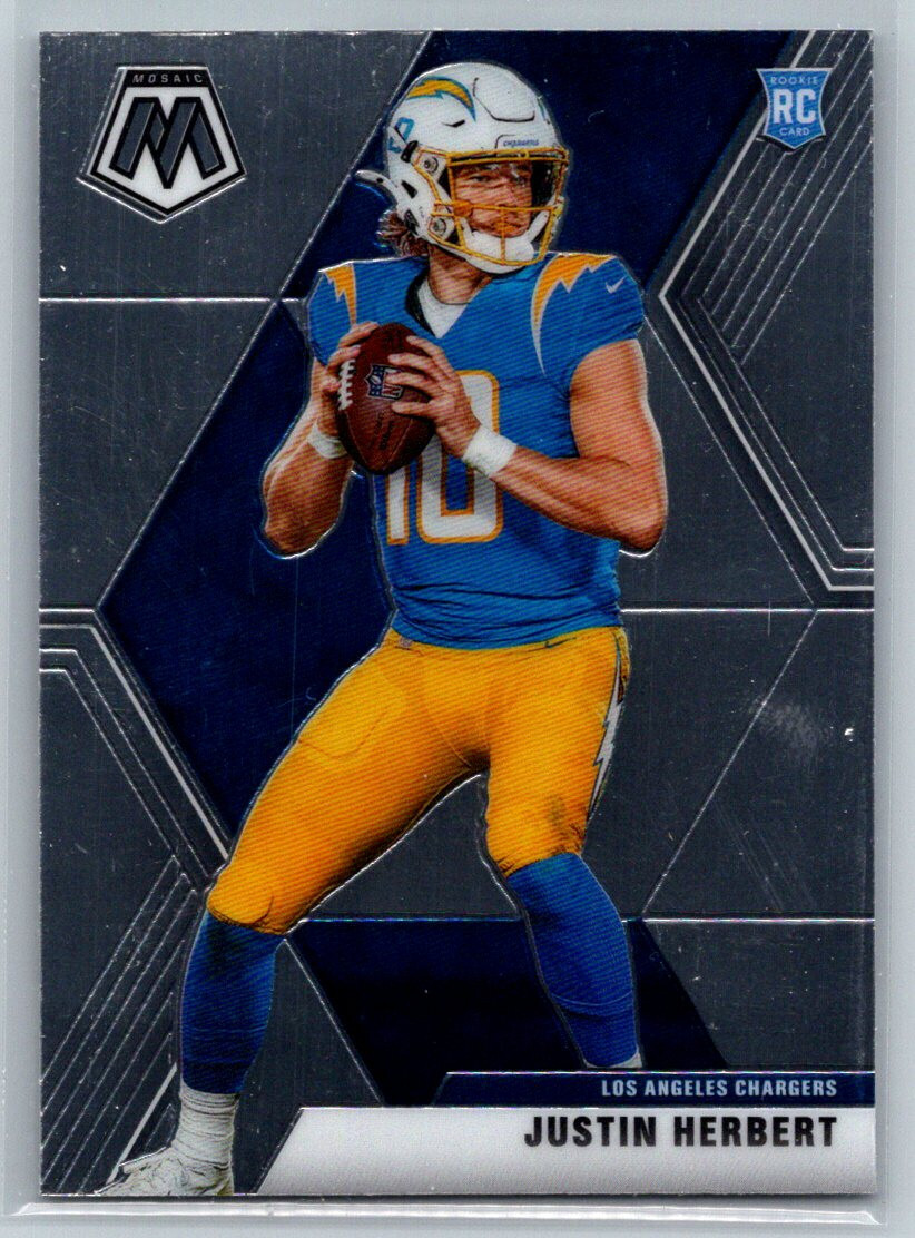 2020 Mosaic Justin Herbert Rookie RC #204 Los Angeles Chargers TC3011