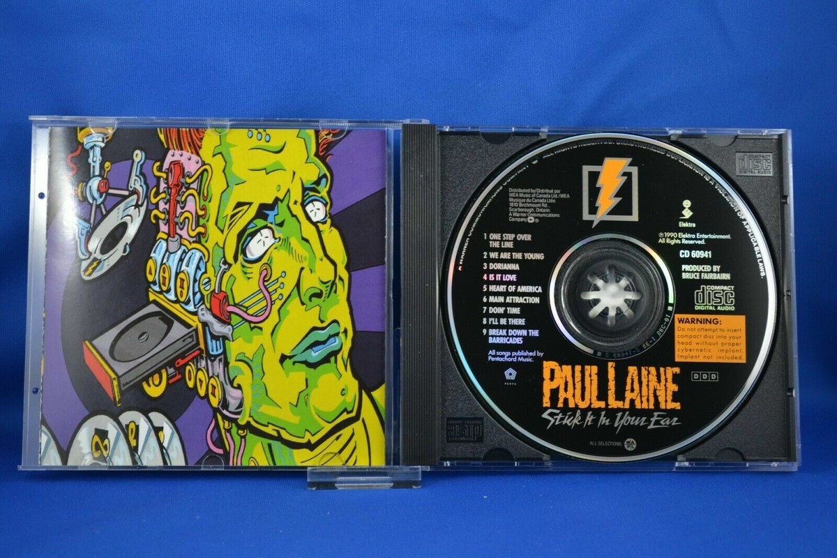 Paul Laine Stick It in Your Ear CD 1990 Elektra Danger