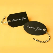 BRIDES Wedding Collection CHALKBOARD TAGS with Twine - 20 pcs