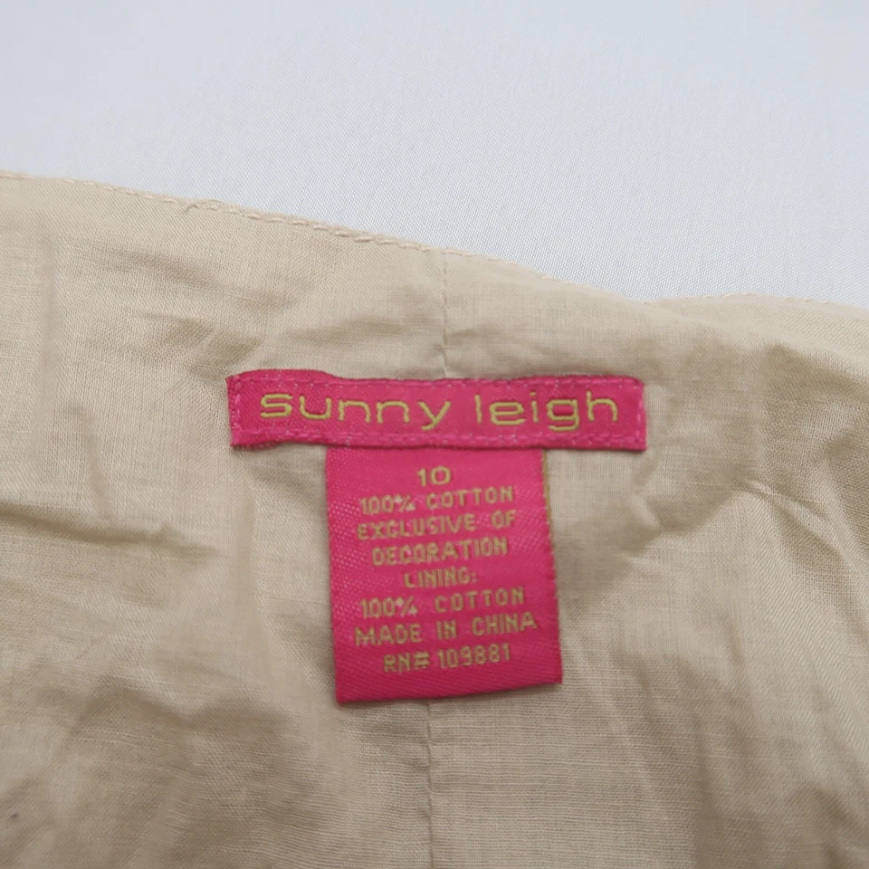 Sunny Leigh Boho Embroidered Skirt 10 Cotton A Line Festival Hippie Floral - Image 2 of 4