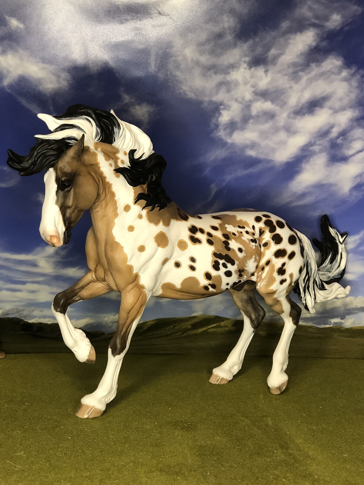 OOAK Breyer cm Custom Horse Fireheart Beautiful Buckskin Pintaloosa x D