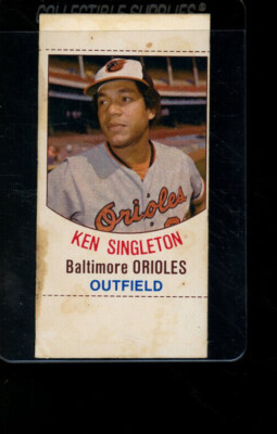 1977 HOSTESS TWINKIES KEN SINGLETON # 107 SMALL PRINT ORIOLES MINT