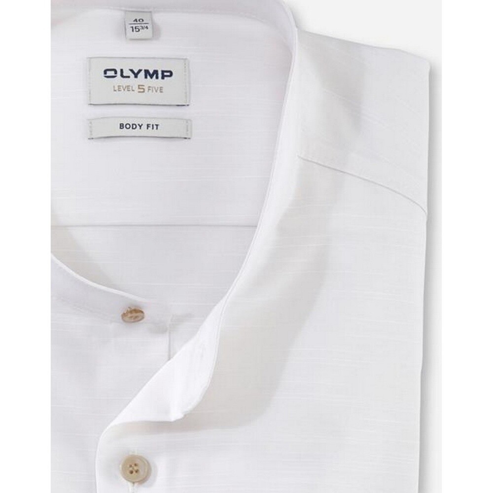 Camicia Business Uomo Olymp Level Five – Maniche Lunghe – Body Fit – Colore Beige Sabbia 20 – Tessuto Twill In Cotone Ed Elastolefina - 2