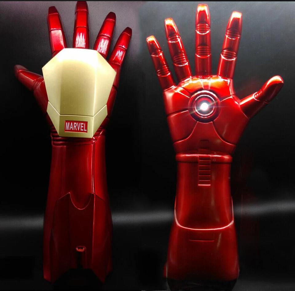 1/1 The Avengers Iron Man LED Light Hand Laser Prop A Pair Tony Stark Gloves US! - Image 2 of 4