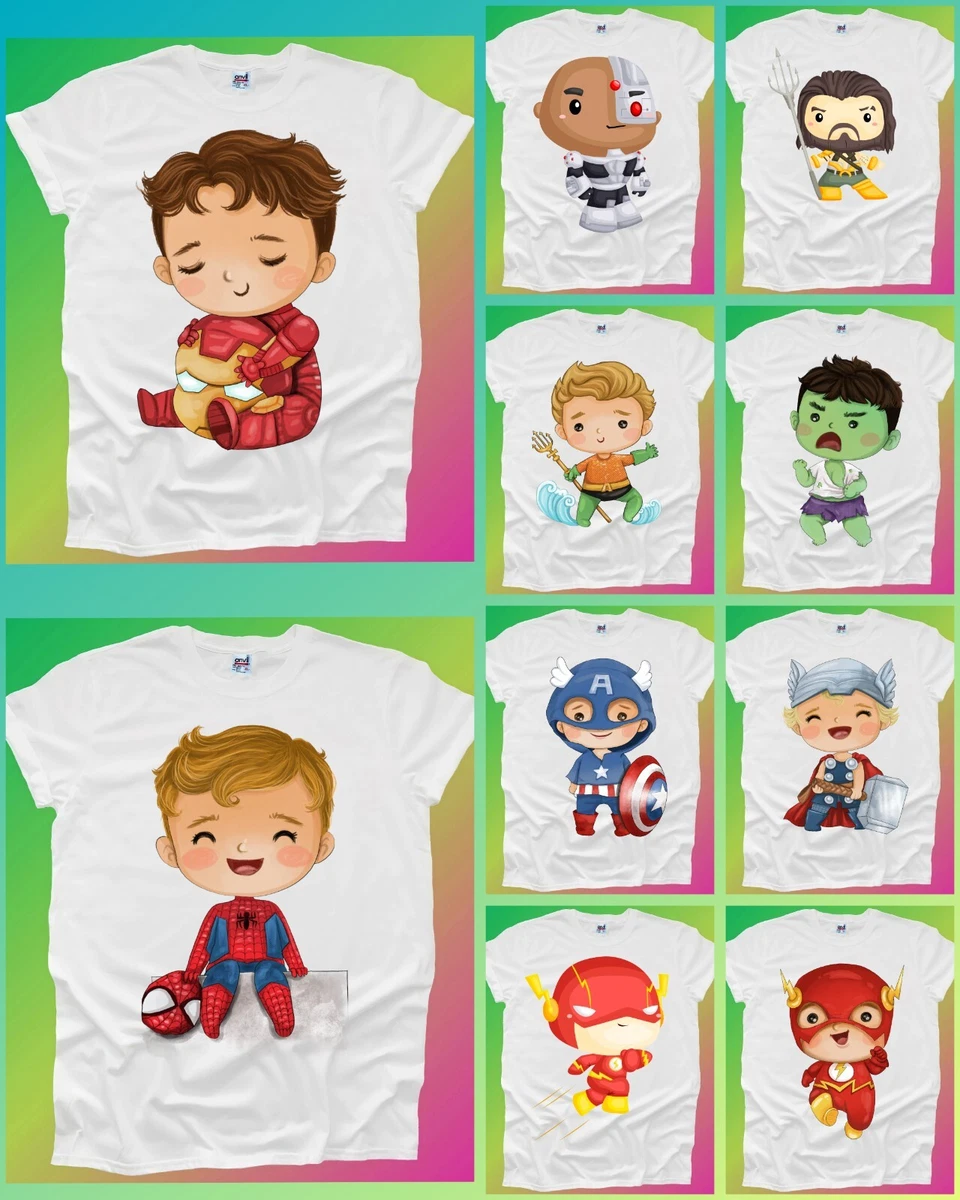 Baby Superhero Girl or Boy T Shirt LICENSED ARTWORK Fun Villian movie UK Seller