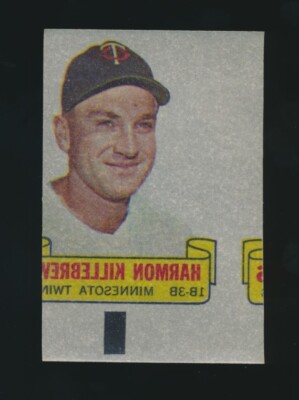 1966 Topps Baseball ''RUB-OFF'' Insert -HARMON KILLEBREW (Minnesota Twins) *HOF*