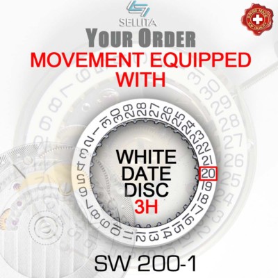 MOVEMENT AUTOMATIC SELLITA SW200-1, STANDARD (COMPATIBLE ETA 2824,) NEW