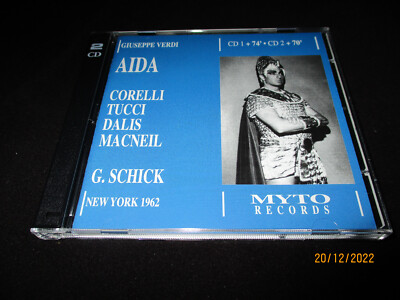 2-CDs--Giuseppe Verdi--AIDA--Franco Corelli--George Schick-New York-1962--!-