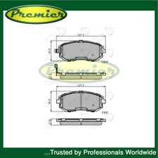 Set pastiglie freno anteriori Premier adatte a Subaru Forester Outback XV Impreza Legacy