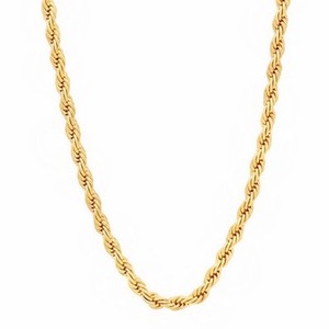 Authentic 18K Gold Plated French Rope Chain Necklace 2, 2.5,3, 4, 5, 6mm Lifetime Warranty