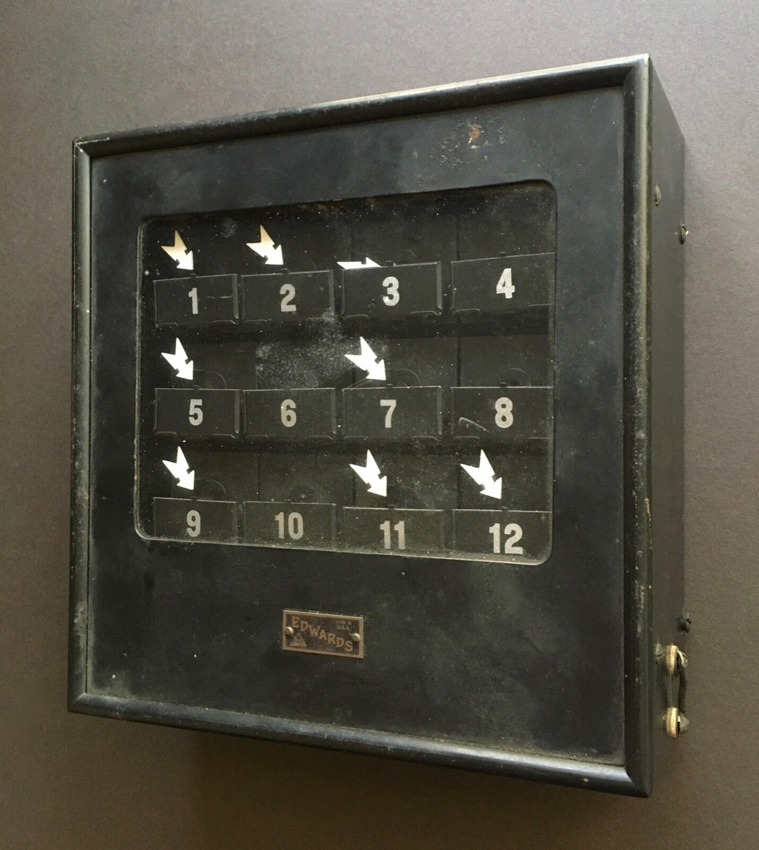Vintage Edwards Company 12 Zone Visual Fire Alarm Annunciator