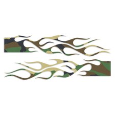 Pair Flames Fire - Decal Sticker - Multiple Patterns Sizes - Ebn7328