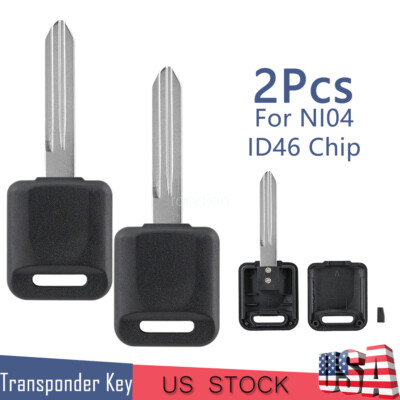 2 For 2003-2008 Nissan Armada Murano Pathfinder Ignition Car Key Blade ID46 Chip