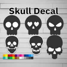 Skull Decal vinyl Sticker, Car laptop window tumbler water bottle pirate hallo