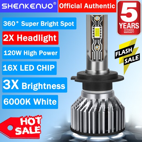 For BMW S1000RR 2009-2014 2015 2016 2017 2X H7 Motorcycle LED Headlight ...