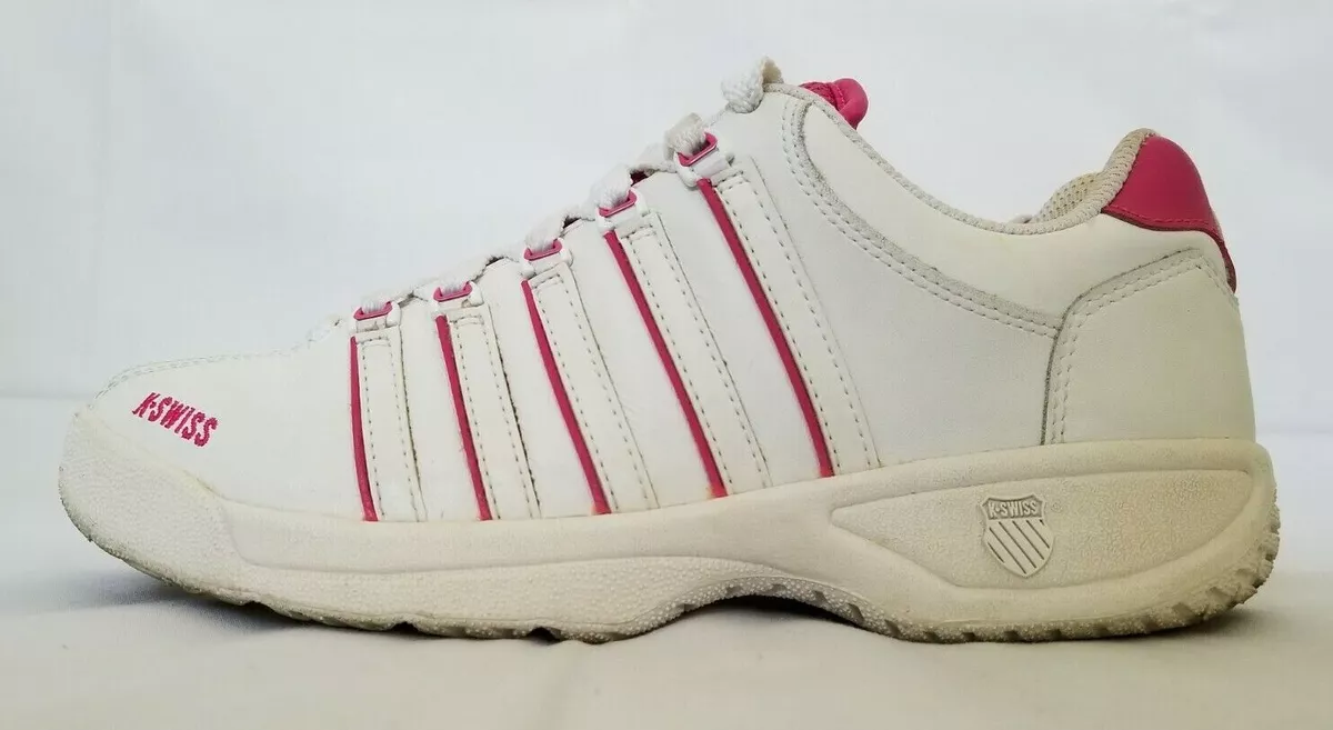 Marco Polo slaap Liever Women Sz 7.5 White Pink KSwiss Reversible Tongue Technology Tennis Shoes  9828153 | eBay