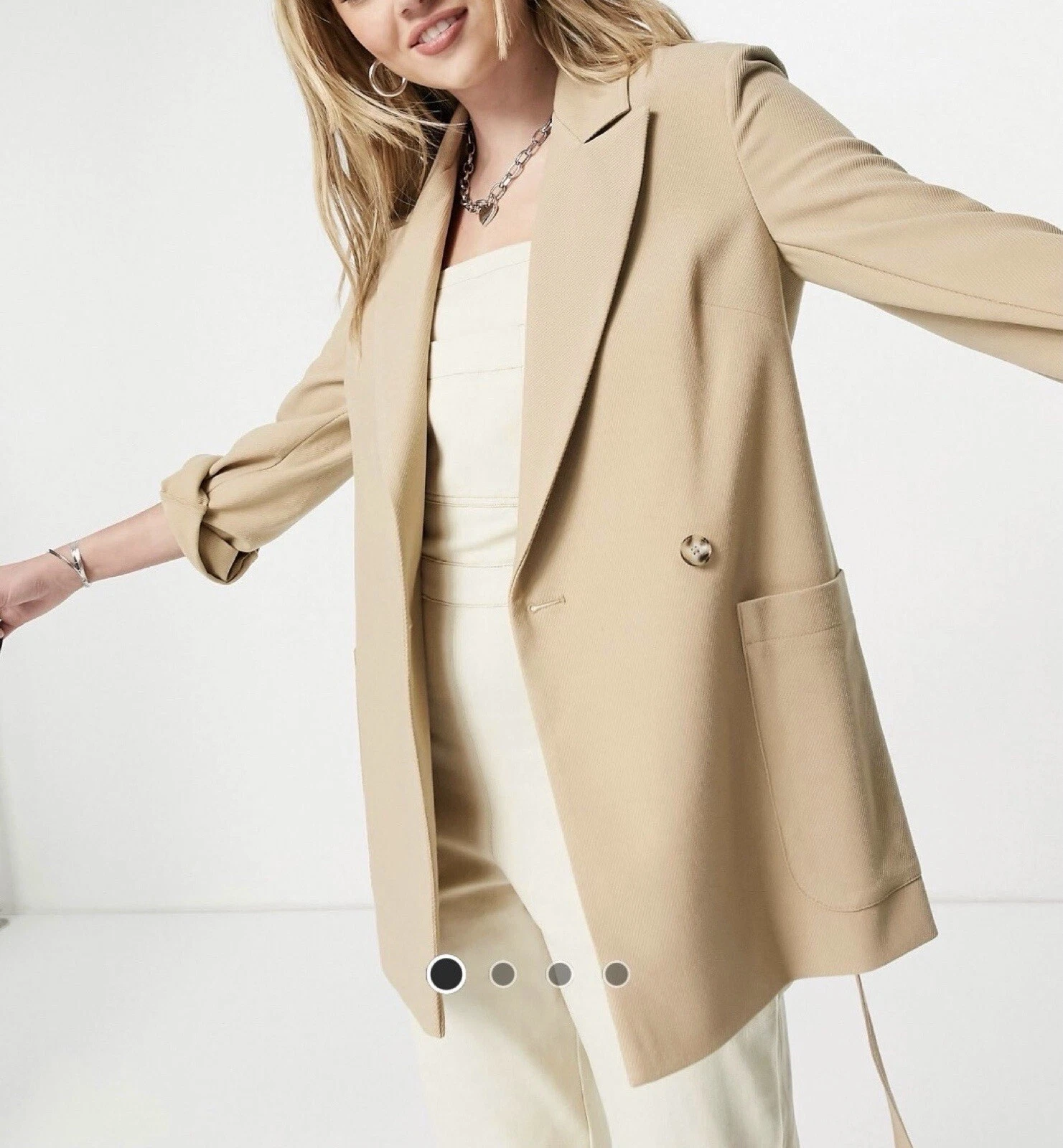 Topshop twill slouchy jacket
