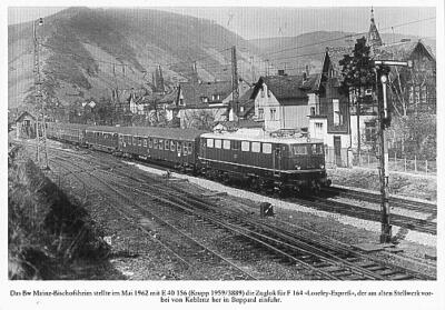 AK · Elektro-Lok E 40 156 - DB - Bhf. Boppard/Rhein - 1962 