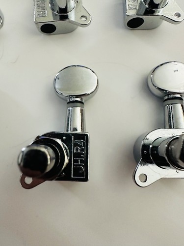 2000s Jin Ho Guitar Tuners Tuner Lot of 6 Chrome Korea R4 L4 L3 R2 Bundle Parts - Picture 3 of 5
