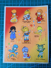 Vintage 1983 Hallmark Rainbow Brite Sticker Sheet - Rare
