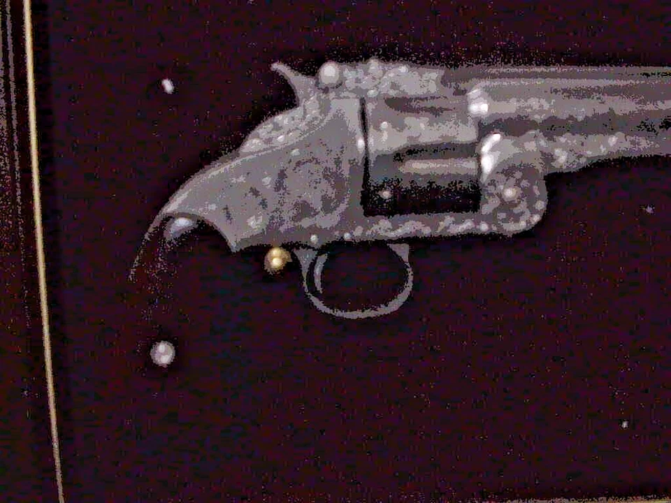 Revólver Wyatt Earp Franklin Como Nuevo Conmemorativo Colt .44 Original con Exhibición Foto 2 de 4