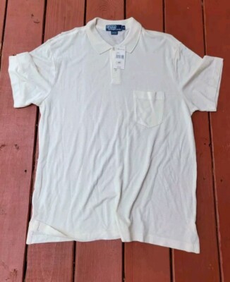 Vintage Polo Ralph Lauren Shirt Large Silk Cotton Short Sleeve 