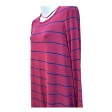 Gap Women's Burgudy with black stripes L/S Dress Small new Tags gift swing