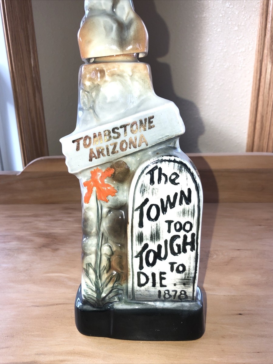 1970 Jim Beam Decanter Tombstone Arizona The Town Too Tough to Die