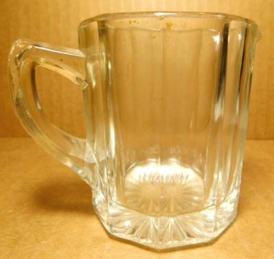 Unbranded~Haisey Heavy Clear Glass Creamer/ Syrup Pitcher Vintage