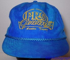 Rare Vintage 1980s PRO TOWING AUSTIN TEXAS Blue Tie-Dye Nylon ADJUSTABLE HAT CAP