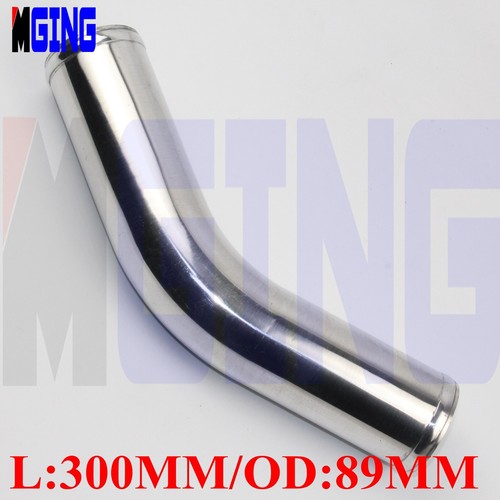 89mm 3.5" inch Aluminum Turbo Intercooler Pipe Piping Tubing L=300MM 45 Degree - Picture 4 of 4
