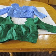 LOT Of 2 TOPS SKY Green Choli 29" BLOUSE For Skirt Lenga MARVELOUS Top GIRL 9-11