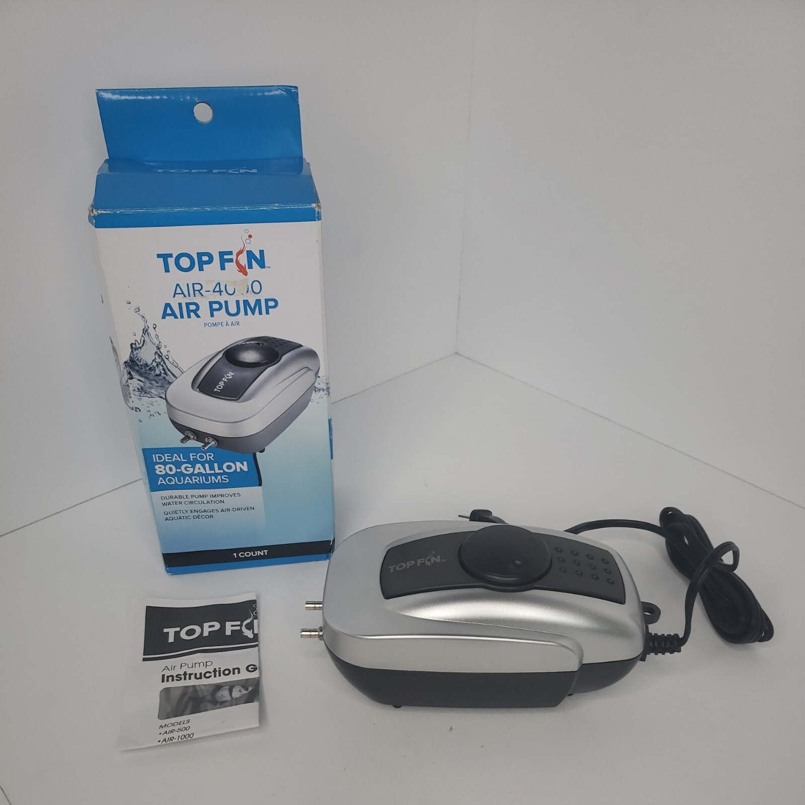 Top Fin Air Pump Air-4000 for Aquariums 