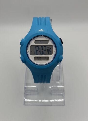 Adidas Sports Digital Quartz Alarm ADP-6082 Light Blue/White Wrist Watch