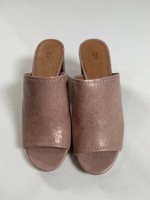 Womens FRYE Leather Blake Chevron Mule Lilac Sandal NEW! NIB