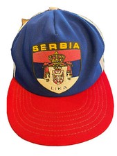Vintage SERBIA LIKA Mesh Foam Trucker Snapback Cap Hat Made In USA