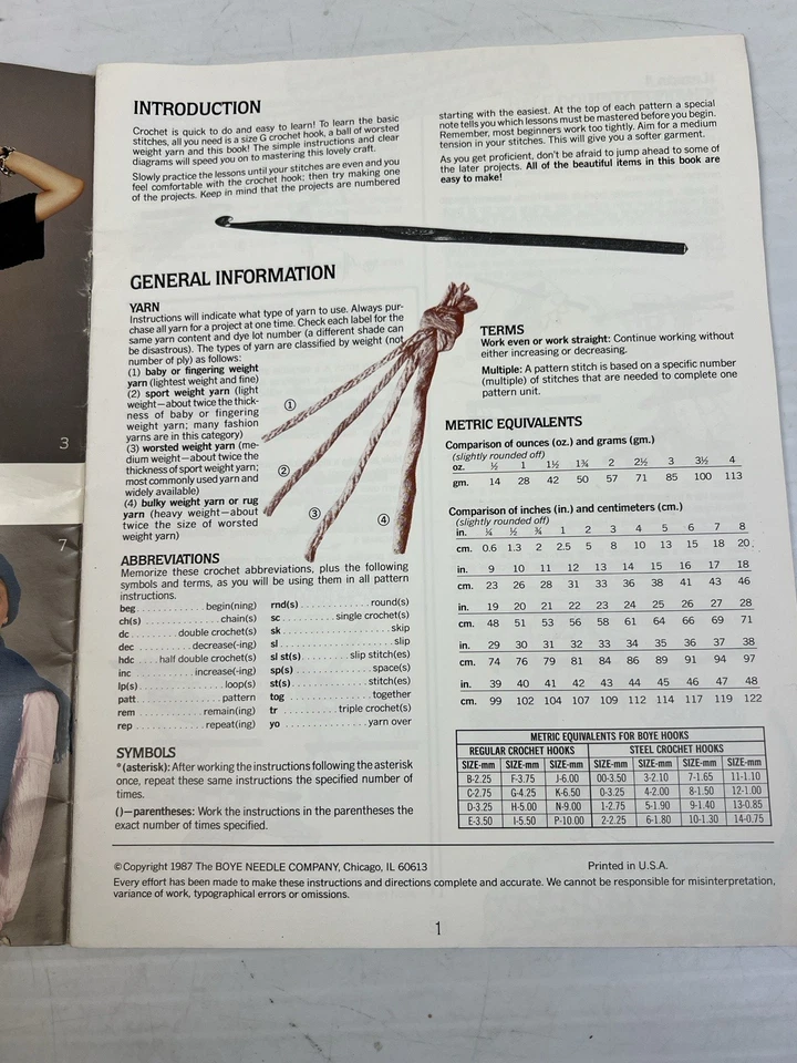 Boye I Taught Myself To Crochet Easy Instructions 16 Projects Left Handed Inc. - Image 2 of 4