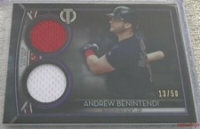 2020 Topps Tribute Dual Relic ANDREW BENINTENDI #SDR-AB PURPLE Parallel 13/50
