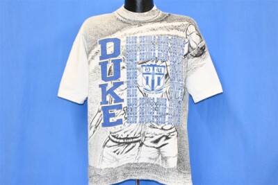 vintage 90s DUKE BLUE DEVILS NCAA BASKETBALL ALL OVER PRINT t