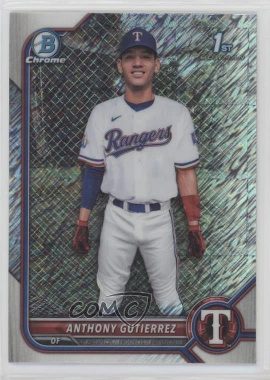 2022 Bowman Chrome Prospects Shimmer Refractor Anthony Gutierrez #BCP-160 e7o