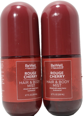#ad 2 Pack Be Well By Nature Well Rouge Cherry Hair amp; Body Mist Almond Oil 6.7oz $15.93