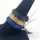 Gold Blue Black Tone Textured Spinner Rings 16.2g — photo 2