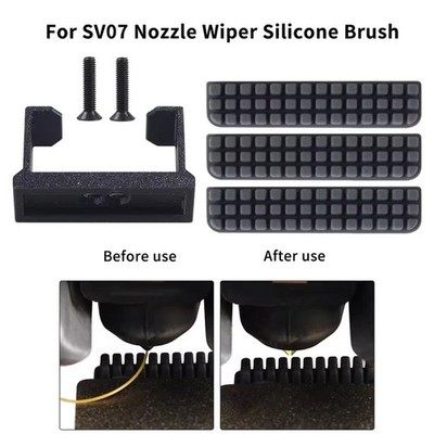 Silicone Nozzle Brush Cleaner For SV07 Nozzle Wiper 3D Printer Cleaning Tools