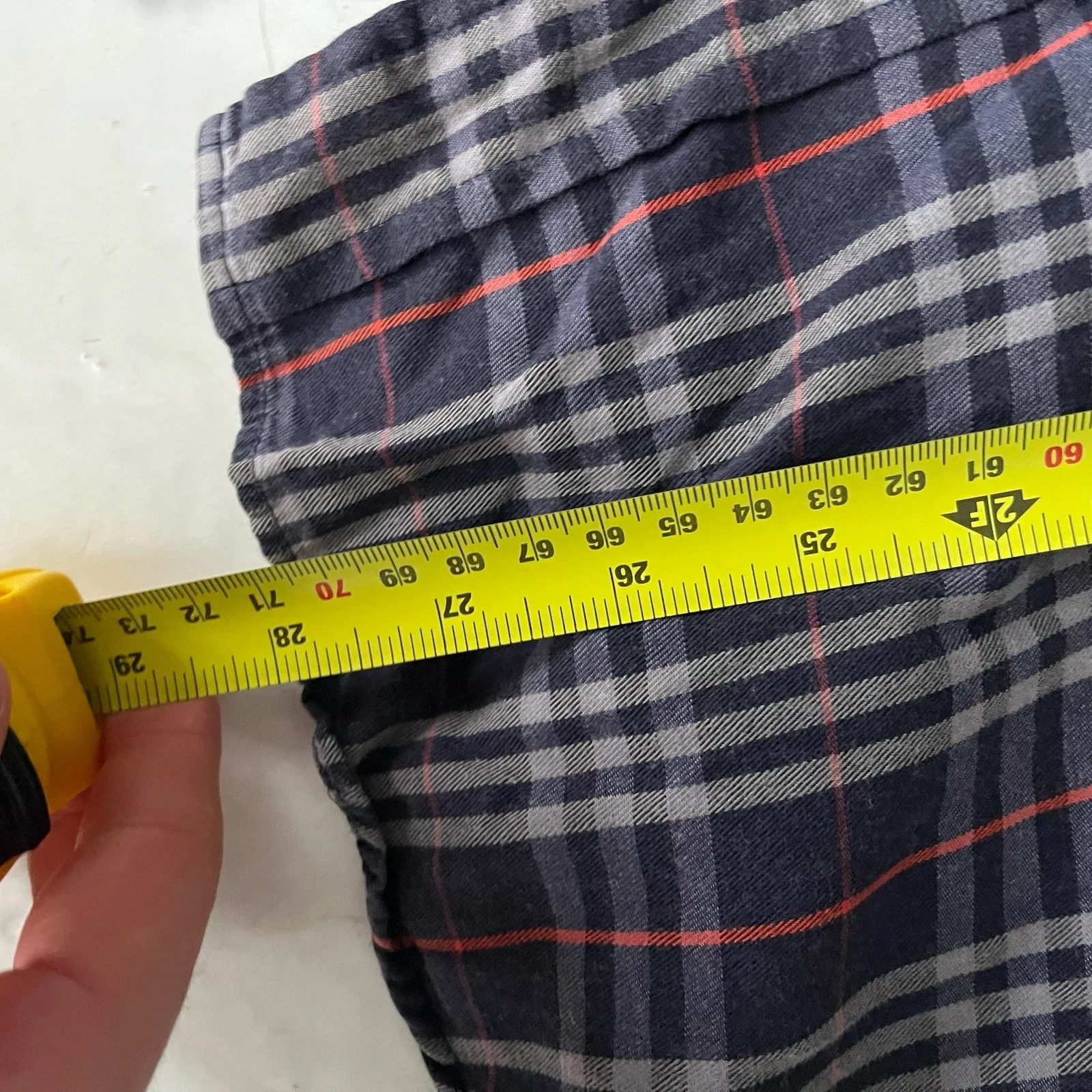 Burberry Navy Checked Short Sleeve Shirt image 7