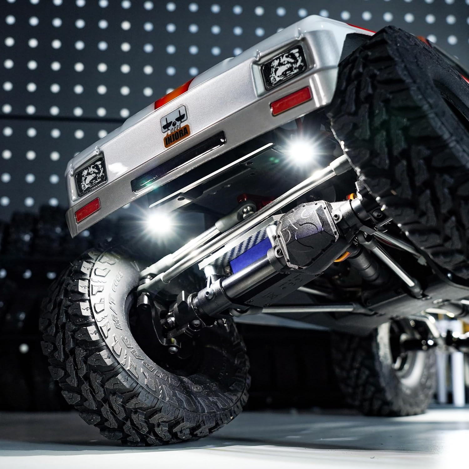 INJORA 4LED Rock Lights Kit with Controller for SCX10 TRX4 1/10 RC Crawler Upgra