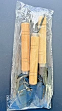 3 Pcs Mini Size  Wooden Handled, Garden Tool Trowels & Claw -FREE SHIPPING