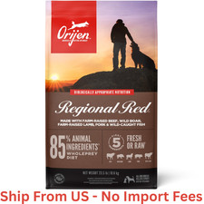 ORIJEN Grain Free  Poultry Free, Regional Red, Dry Dog Food, 23.5 lb, Free Ship