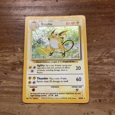Pokémon TCG Raichu Base Set 14/102 Holo Unlimited Holo Rare on eBay