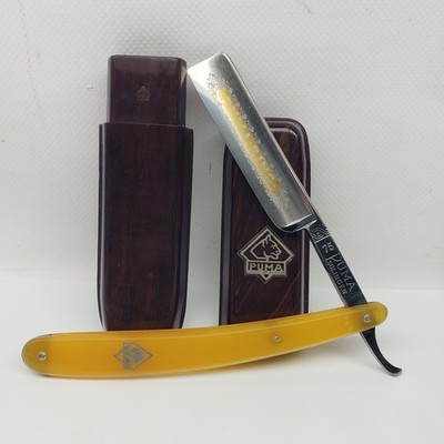ANTIQUE Puma - Werk Ring Straight Razor #75 Solingen Germany Nice!
